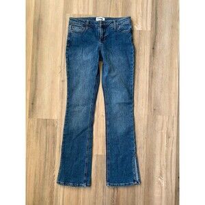 RSQ Tilly's Light Distress High Waist Denim Jeans Flare Slit Ankle Women's 26